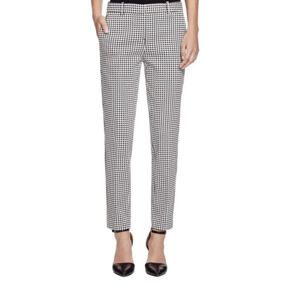 Theory Pants Treeca Winhall Women Size 2 Houndstooth Black White Ankle - Picture 15 of 15